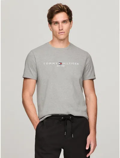 Tommy Hilfiger Slim Fit Tommy Logo T In Cloud Heather