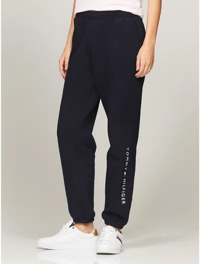 Tommy Hilfiger Embroidered Tommy Logo Sweatpant In Navy