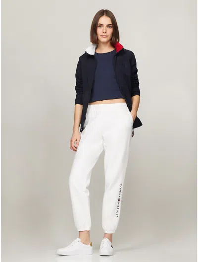 Tommy Hilfiger Embroidered Tommy Logo Sweatpant In Optic White