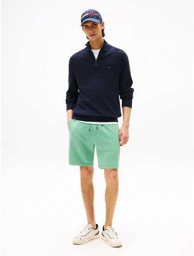 Tommy Hilfiger Embroidered Tommy Logo Sweatshort In Green