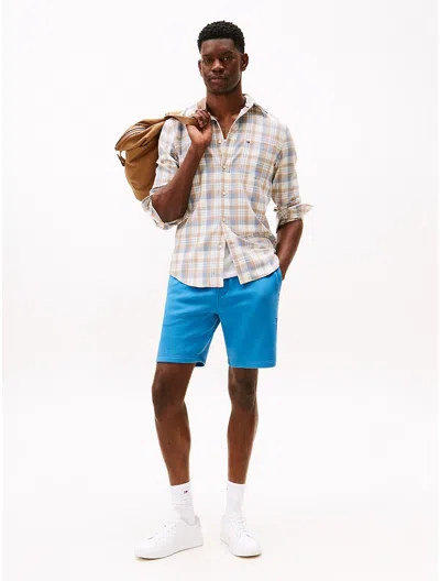 Tommy Hilfiger Embroidered Tommy Logo Sweatshort In Blue
