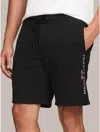 Tommy Hilfiger Embroidered Tommy Logo Sweatshort In Black