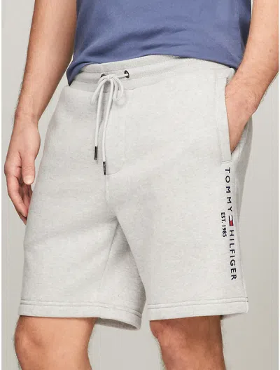 Tommy Hilfiger Embroidered Tommy Logo Sweatshort In Grey Heather