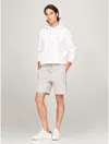 Tommy Hilfiger Embroidered Tommy Logo Sweatshort In Grey Heather