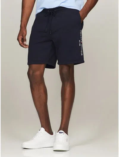 Tommy Hilfiger Embroidered Tommy Logo Sweatshort In Navy