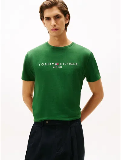 Tommy Hilfiger Embroidered Tommy Logo T In Green