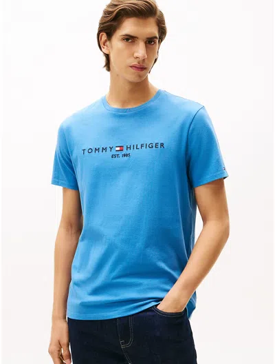 Tommy Hilfiger Embroidered Tommy Logo T In Blue