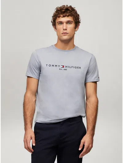 Tommy Hilfiger Embroidered Tommy Logo T In Rich Grey