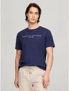 Tommy Hilfiger Embroidered Tommy Logo T In Yale Navy