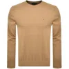 Tommy Hilfiger Essential Crew Neck Jumper Brown In Brown