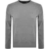 Tommy Hilfiger Solid Crewneck Sweater In Grey