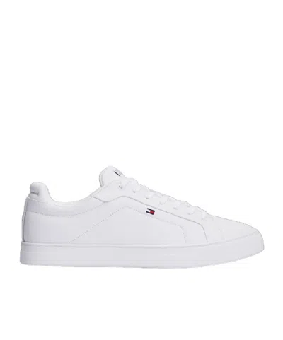 Tommy Hilfiger Essential Leather Lace-up Trainers In White