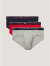 Tommy Hilfiger Essential Luxe Stretch Brief 3pk In Mahogany