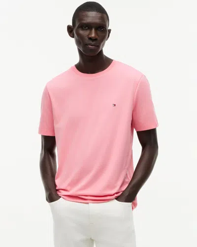 Tommy Hilfiger Essential Seasonal Regular Fit Solid Mens T-shirt In Pink