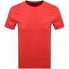 Tommy Hilfiger Essential Solid T Shirt Medium Red In Red