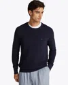 Tommy Hilfiger Essential Structure Crew Neck Mens Sweatshirt In Blue