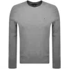 Tommy Hilfiger Solid Crewneck Sweater In Grey