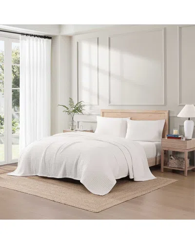 Tommy Hilfiger Essential Weave Cotton Blanket In White