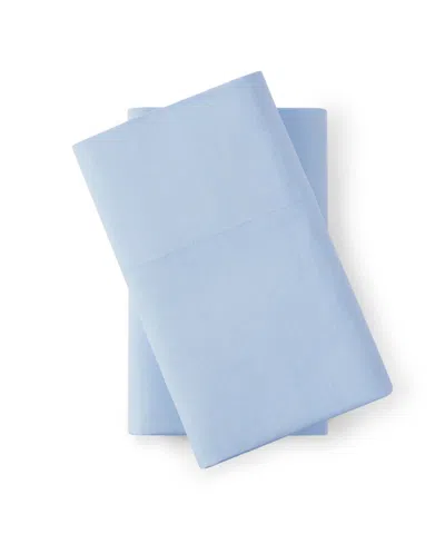 Tommy Hilfiger Essentials Solid Cotton Percale 2-pc. Pillowcase Set, Standard In Blue