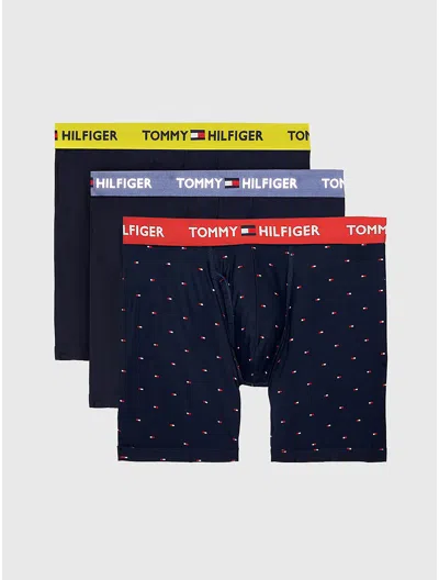 Tommy Hilfiger Everyday Microfiber Boxer Brief 3 In Navy Multi