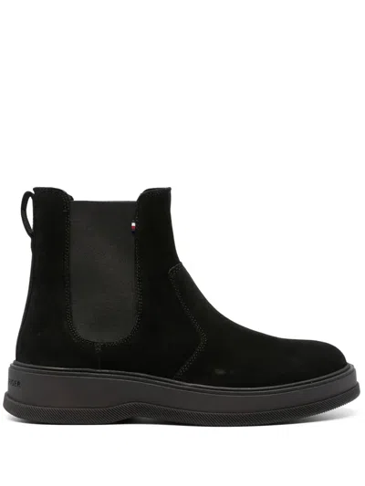 Tommy Hilfiger Everyday Suede Ankle Boots In Black