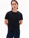 Tommy Hilfiger T-shirt With Round Neck And Short Sleeves In Navy