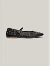 Tommy Hilfiger Eyelet Leather Mary Jane Ballerina Flat In Black