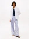 Tommy Hilfiger Eyelet Stripe Pant In Blue