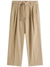 Tommy Hilfiger The Apxgp Collection Pleated Tapered Trousers In Neutral