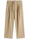 Tommy Hilfiger The Apxgp Collection Pleated Tapered Trousers In Neutral