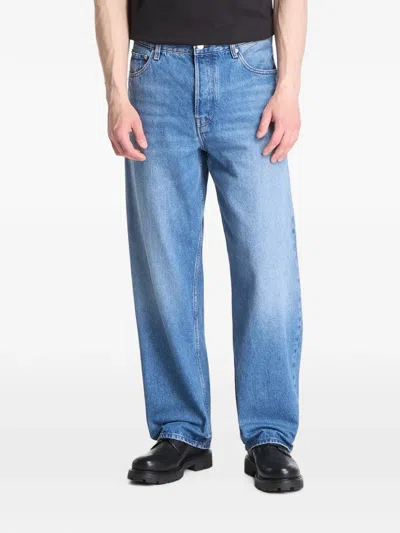Tommy Hilfiger Faded Straight-leg Jeans In Blue