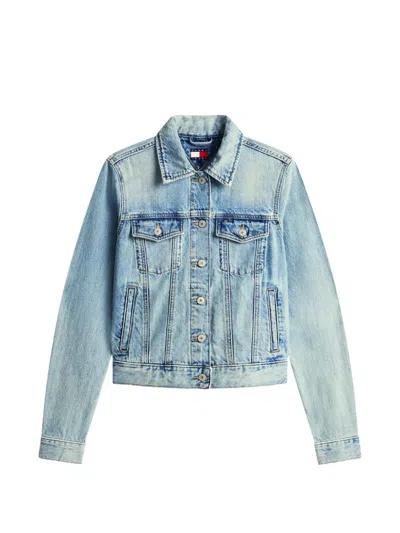 Tommy Hilfiger Faded-effect Denim Jacket In Blue