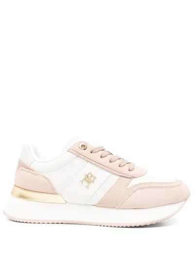 Tommy Hilfiger Fashion Runner Shoes In Beige