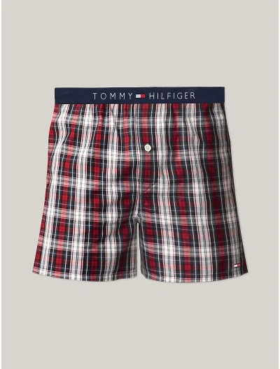 Tommy Hilfiger Fashion Woven Boxer In Cherry