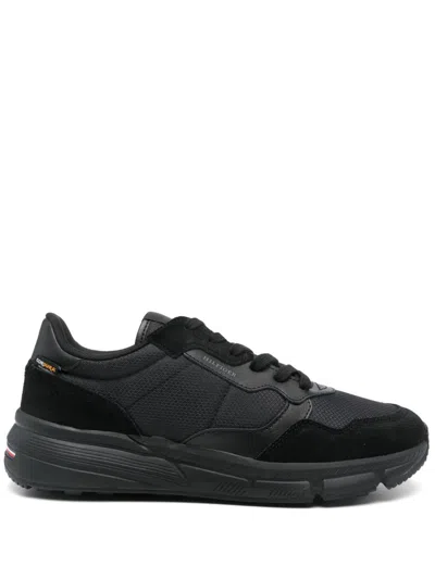 Tommy Hilfiger Panelled Low-top Sneakers In Nero Neri E Grigi