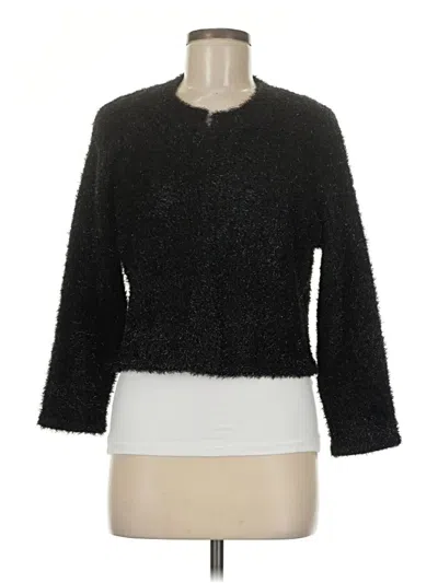 Pre-owned Tommy Hilfiger Faux Fur Jacket In Black
