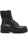 Tommy Hilfiger Feminine Felt Lace Up Bootie In Black