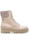 Tommy Hilfiger Feminine Felt Lace Up Bootie In Neutral