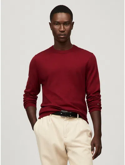 Tommy Hilfiger Fine Gauge Merino Wool Sweater In Rouge