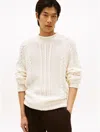 Tommy Hilfiger Fisherman Cable Knit Sweater In White