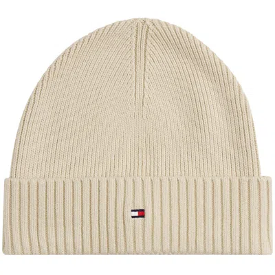 Tommy Hilfiger Flag Beanie Hat Beige In Neutral