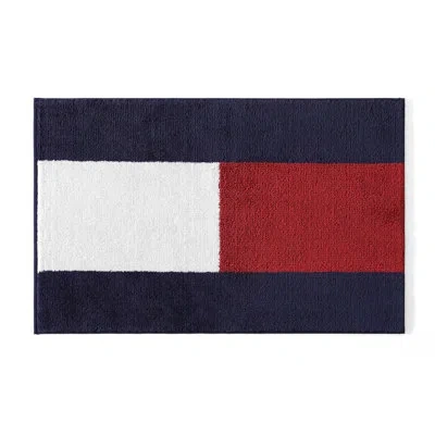 Tommy Hilfiger Flag Blue Bath Rug In Multi