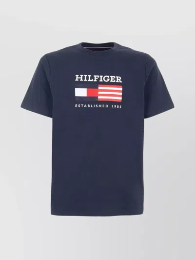 Tommy Hilfiger Americana Monotype Flag Box Mens T Shirt In Black