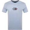 Tommy Hilfiger Flag Box T Shirt Blue In Blue
