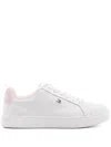 Tommy Hilfiger Metallic Heel Canvas Sneaker In White