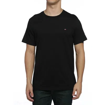 Tommy Hilfiger Flag Crew Neck T-shirt In Black