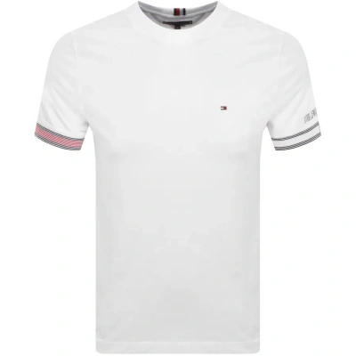Tommy Hilfiger Flag Cuff T Shirt White