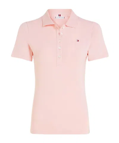 Tommy Hilfiger Flag-embroidered Polo Shirt In Brown
