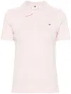 Tommy Hilfiger Flag-embroidered Polo Shirt In Pink