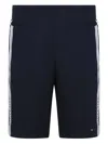 Tommy Hilfiger Flag-embroidered Track Shorts In Blue
